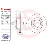 Brembo Bremsscheibe 08531610 290mm 13mm für LAND ROVER