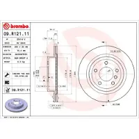 Brembo Bremsscheibe PRIME LINE - UV Coated 09.R121.11