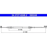 Ate Seilzug, Feststellbremse 24372702482 für BMW