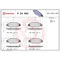 Brembo Bremsbelagsatz, Scheibenbremse p24053 für FORD