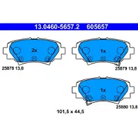 Ate Bremsbelagsatz 13.0460-5657.2, Hinten