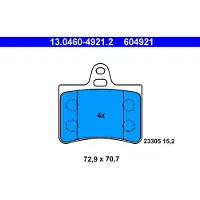 Ate Bremsbelagsatz, Scheibenbremse 13046049212 für CITROËN