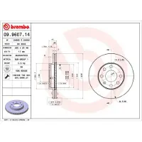 Brembo Bremsscheibe 09960714 236mm 20mm für OPEL VAUXHALL