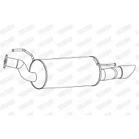 Walker Endschalldämpfer 25286 für NISSAN