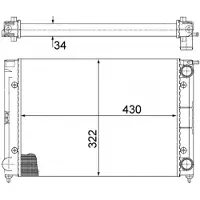 MAHLE ORIGINAL Kühler, Motorkühlung cr343000s für CUPRA VW