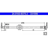 Ate Bremsschlauch 24510303753 für VAUXHALL RENAULT