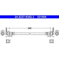 Ate Bremsschlauch 24523703423 für MERCEDES-BENZ