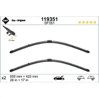 SWF Wischblatt vorne Flachbalkenwischblatt 650 mm mit Spoiler SWF für u.a. BMW 6er