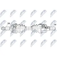 NTY NPW-CT-145 Antriebswelle Vorne Links passend für PEUGEOT 3008 SUV (M) 5008 II für OPEL GRANDLAND X (A18) für CITROËN C4 Grand Picasso II