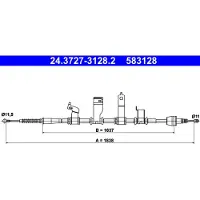 Ate Seilzug, Feststellbremse 24.3727-3128.2 für KIA