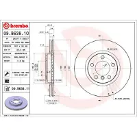 Brembo Bremsscheibe 09b63811 307mm 24mm für MINI