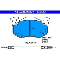 Ate Bremsbelagsatz, Scheibenbremse 13046039552 für RENAULT
