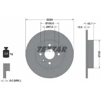 Textar Bremsscheibe 92124703 264mm 10mm für VAUXHALL OPEL