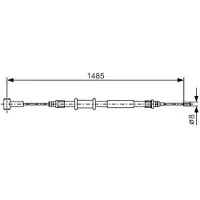 Bosch Seilzug, Feststellbremse 1987482214 für PEUGEOT