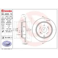 Brembo Bremsscheibe 08a35511 305mm 9mm für HONDA ACURA (DONGFENG)