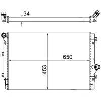 MAHLE ORIGINAL Kühler, Motorkühlung cr1539002s für CUPRA
