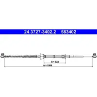 Ate Seilzug, Feststellbremse 24372734022 für VAG