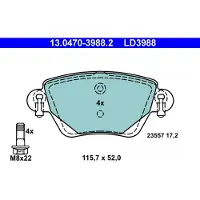 Ate Bremsbelagsatz, Scheibenbremse 13047039882 für FORD JAGUAR RENAULT