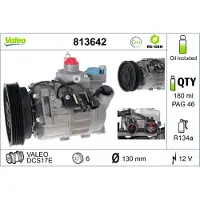 Valeo 813642 DCS17E Klimaanlage Klimakompressor PAG 46 R134a für VOLVO XC90 I (275)