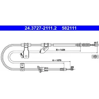 Ate Seilzug, Feststellbremse 24372721112 für MITSUBISHI