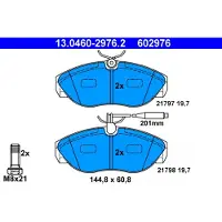 Ate Bremsbelagsatz, Scheibenbremse 13046029762 für PEUGEOT CITROËN FIAT