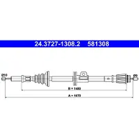 Ate Seilzug, Feststellbremse 24372713082 für VOLVO