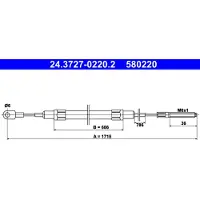 Ate Seilzug, Feststellbremse 24372702202 für BMW