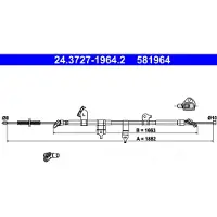 Ate Seilzug, Feststellbremse 24372719642 für TOYOTA
