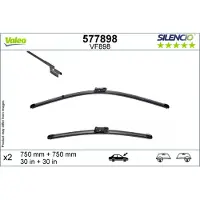 Valeo Wischblatt vorne Flachbalkenwischblatt mit Spoiler für u.a. VW ID.3