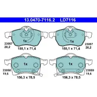 Ate Bremsbelagsatz, Scheibenbremse 13047071162 für VAUXHALL