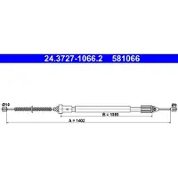 Ate Seilzug, Feststellbremse 24372710662 für RENAULT