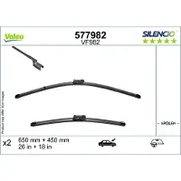 Valeo Wischblatt Silencio 577982, 650/450mm, Vorne, 2 Stück