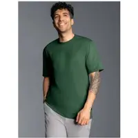 Trigema T-Shirt "T-Shirt DELUXE Baumwolle", Herren, Gr. 5XL, grün (efeu), Single Jersey, 100% Baumwolle, Basic, lang, Rundhals, Shirts T-Shirt