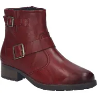 Josef seibel Stiefelette "Kate 21, bordeaux", Damen, Gr. 39, rot (bordeaux), Obermaterial: 100% Rindsleder Leather cow., Schuhe Stiefelette