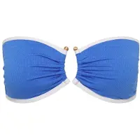 Seafolly - Women's Beach Bound Ring Front Bandeau - Bikini-Top Gr 42 blau