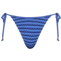 Seafolly - Women's Mesh Effect Tie Side Rio Pant - Bikini-Bottom Gr 40 blau