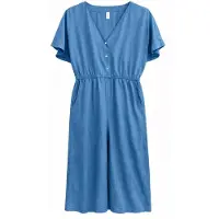 Mazine - Women's Wide Leg Tencel Jumpsuit - Jumpsuit Gr S blau