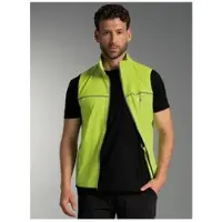 Trigema Steppweste "Atmungsaktive Sport-Weste", Herren, Gr. 3XL, gelb (lemon), 92% Polyester, 8% Elastan, lang, Westen Steppweste