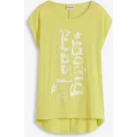 Bonprix aus Baumwolle, mit modischem Druck, Slim Fit, Kurzarm-Design