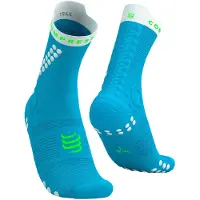 Compressport Pro Racing V4.0 Trail Socken Blau-Grün, Größe Größe 3