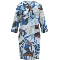 Peter Hahn Kleid V-Öffnung blau, 44