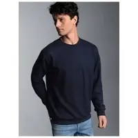Trigema Sweatshirt "Sweatshirt in Waffeloptik", Herren, Gr. XXL, blau (navy), Piqué, 100% Baumwolle, Rundhals, Sweatshirts Sweatshirt