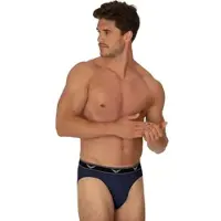 Trigema Slip "Sportslip im Doppelpack", Damen, Gr. M, 2 Stk., blau (navy), 95% Baumwolle, 5% Elastan, Unterhosen Slip