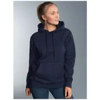Trigema Kapuzensweatshirt "Hoodie aus Sweatqualität", Damen, Gr. 3XL, blau (navy), 70% Baumwolle, 30% Polyester, lang, Rundhals, Sweatshirts Kapuzensweatshirt