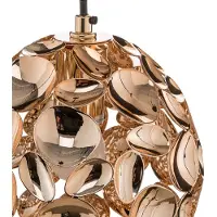 Schuller Valencia LED-Hängeleuchte Narisa Ø 18 cm roségold/braun