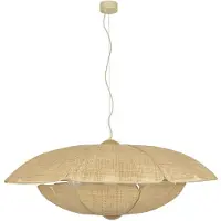 Market Set Coquillage Hängelampe 110 cm, natur Rattan - , Coquillage, dimmbar, Holz, für Wohnzimmer, Holz, Design