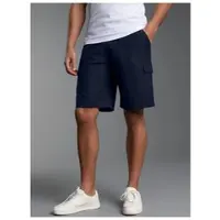 Trigema Jerseyhose "Cargo-Bermuda aus 100% Baumwolle", Herren, Gr. 3XL, US-Größen, blau (navy), Web, 100% Baumwolle, Hosen Jerseyhose