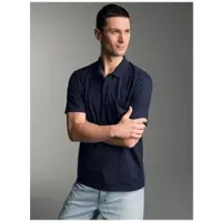 Trigema Poloshirt "Poloshirt aus Single-Jersey", Herren, Gr. 5XL, blau (navy), Single Jersey, 100% Baumwolle, Basic, lang, ohne Ausschnitt, Shirts Poloshirt