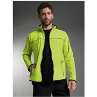 Trigema Trainingsjacke "Praktische Sportjacke aus Microfaser", Herren, Gr. 3XL, gelb (lemon), Strick, 92% Polyester, 8% Elastan, lang, Jacken Trainingsjacke