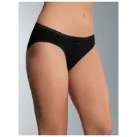 Trigema Hüftslip "Hüftslip mit Spitze im Doppelpack", Damen, Gr. S, 2 Stk., schwarz, 100% Baumwolle (Bio-Baumwolle kbA), Unterhosen Hüftslip